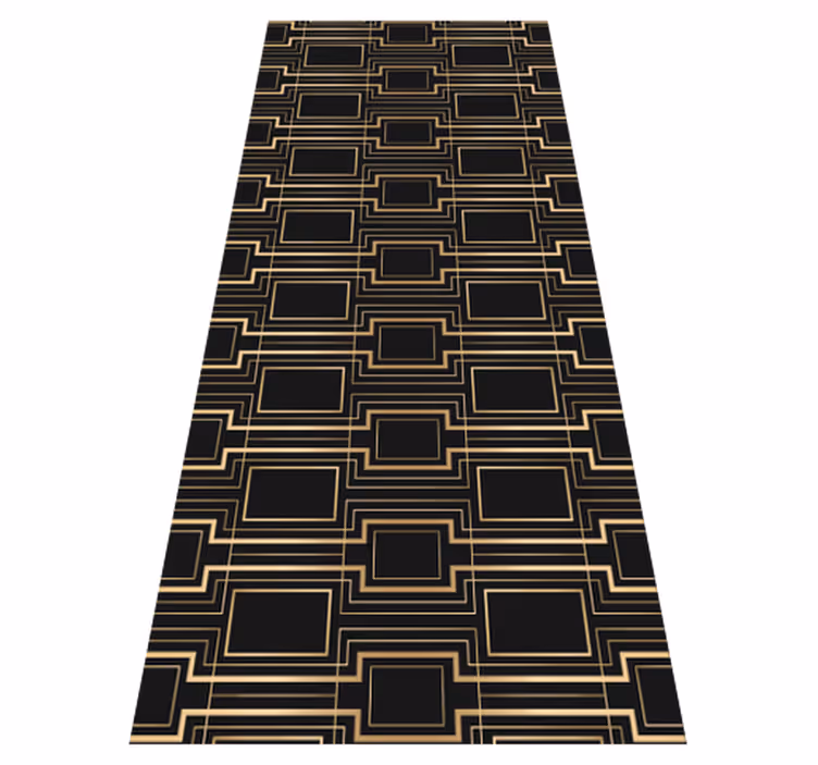 Vintage vinyl rug with gold frames art decor - TenStickers
