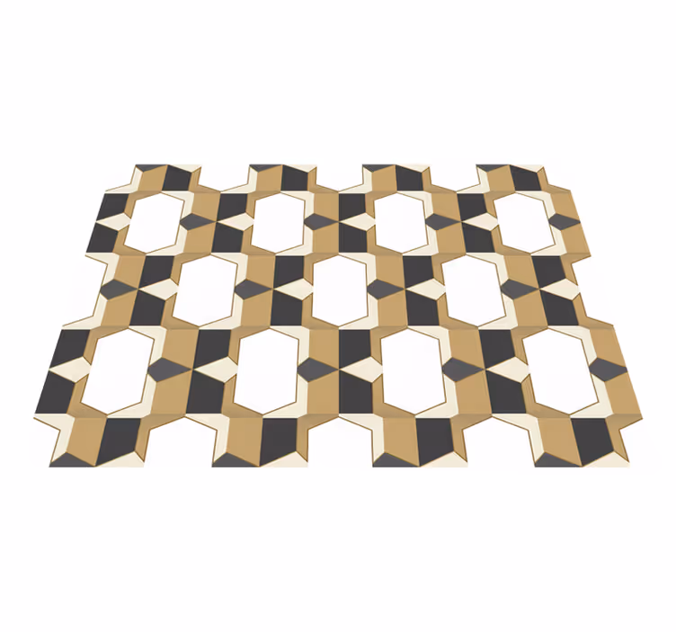 Vintage vinyl rug in checkered design - TenStickers