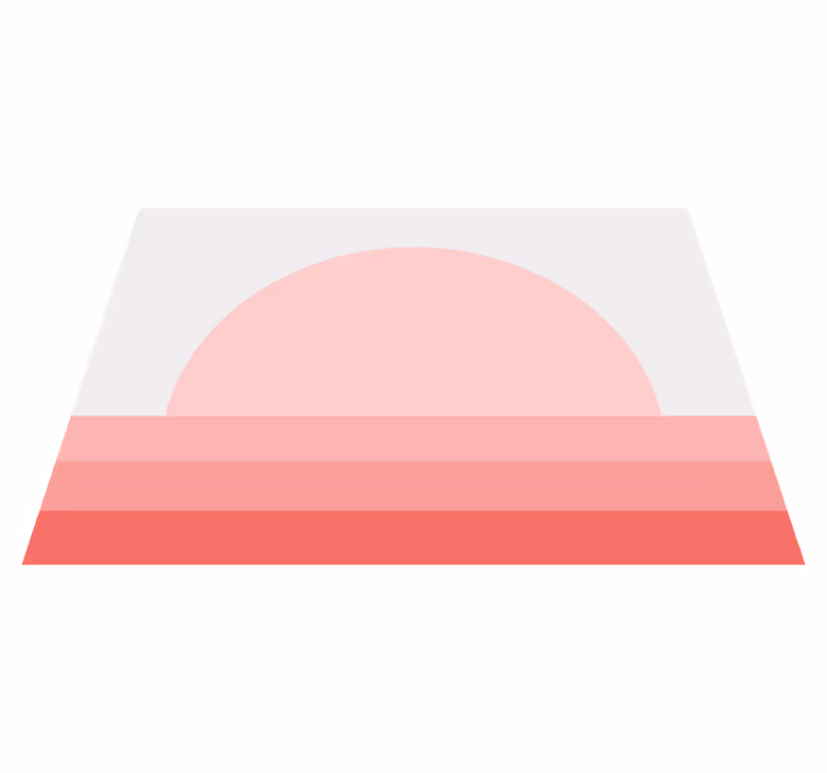 Vintage vinyl rug pink 70s sunset design - TenStickers