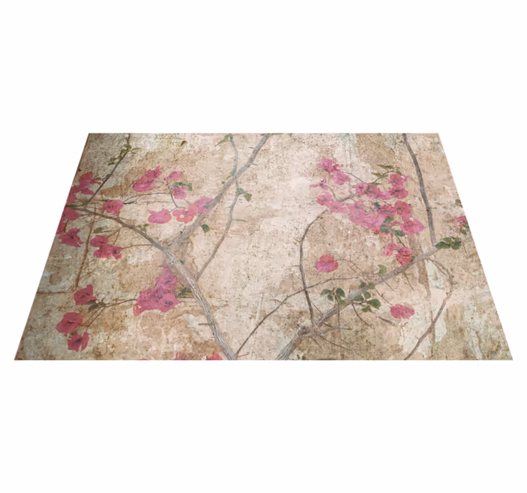 Vintage vinyl rug with vintage style ivy design - TenStickers