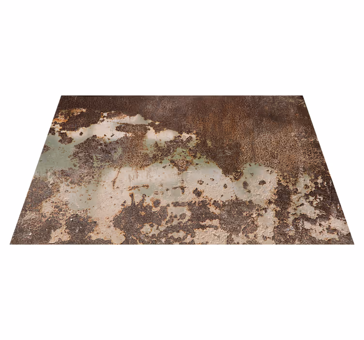 Textured vinyl rug rusty old metal wall design - TenStickers