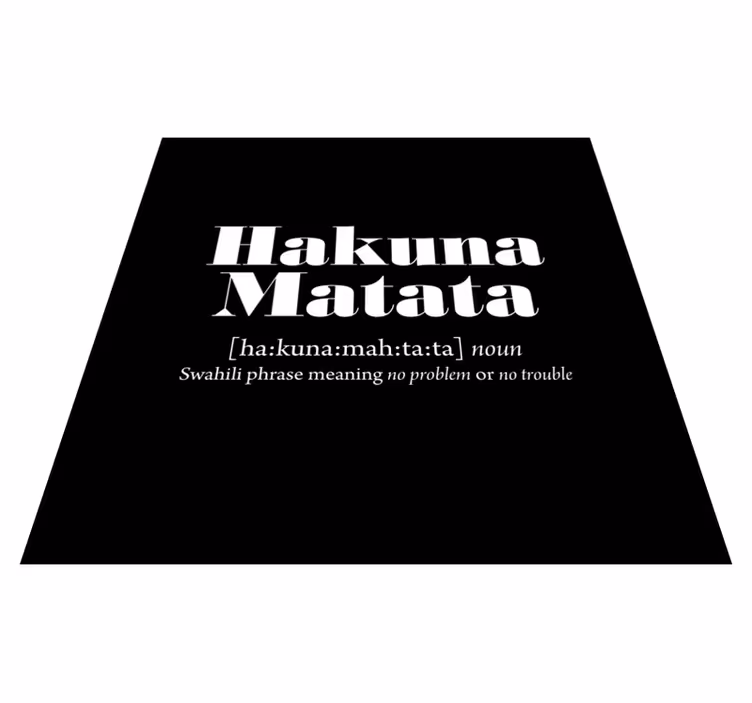 Custom rug no worries design - TenStickers