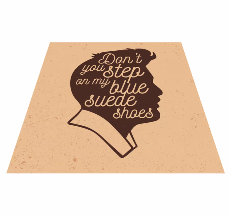 Custom rug blue suede shoes - TenStickers
