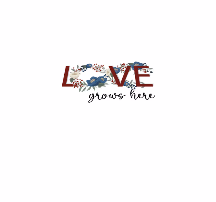 Custom rug where love grows - TenStickers