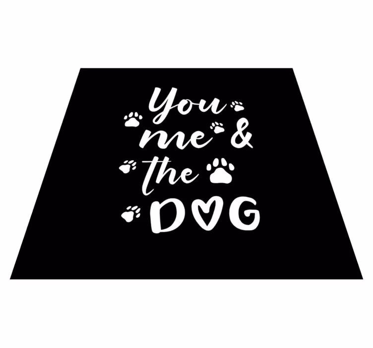 Custom rug you me and the dog - TenStickers