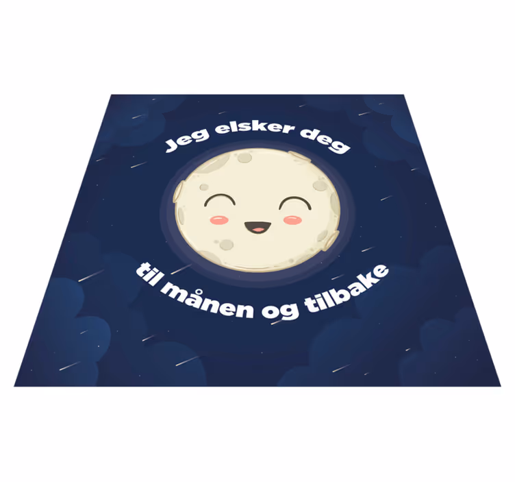 Custom rug i love you to the moon and back - TenStickers