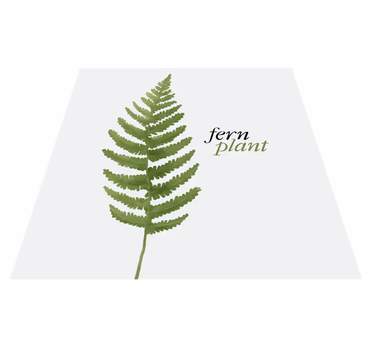 Custom rug fern plant minimalist style quadres 2 - TenStickers