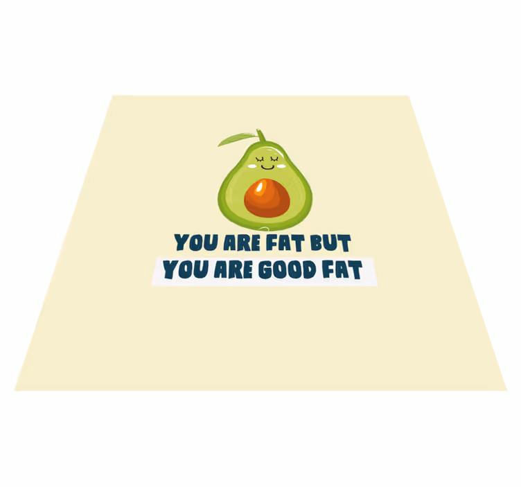 Custom rug with a funny avocado quote - TenStickers