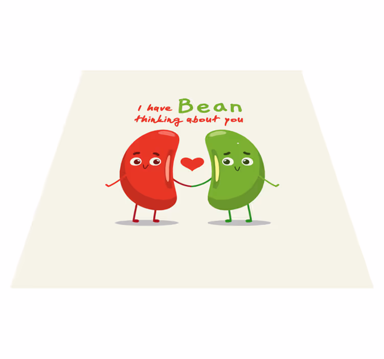 Custom rug with hilarious bean quote - TenStickers