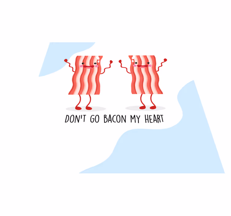 Custom rug with bacon humor quote - TenStickers