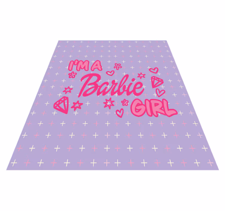 Custom rug i'm a barbie girl in a custom rug - TenStickers