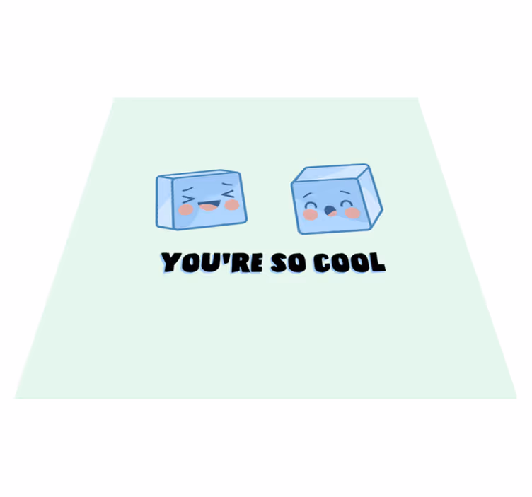 Custom rug you're so cool ice cubes - TenStickers