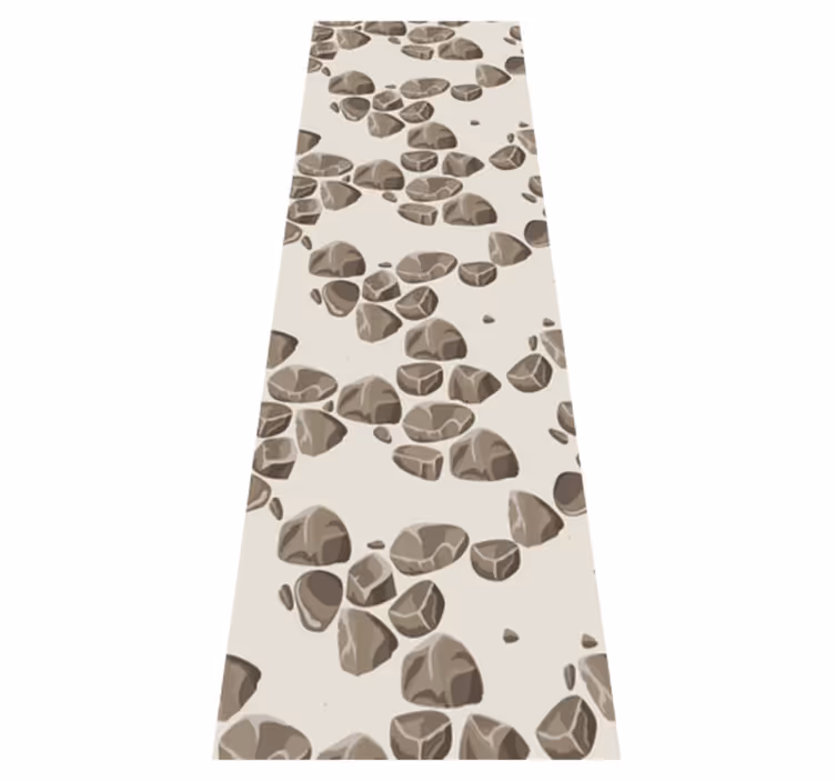 Textured vinyl rug in weathered modern stones - TenStickers
