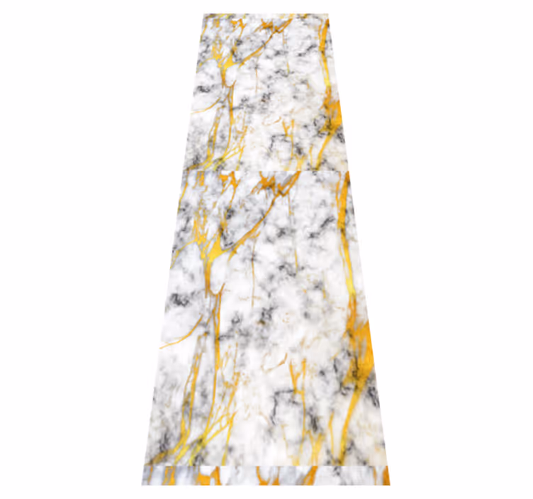 Textured vinyl rug in elegant gray and gold marble - TenStickers