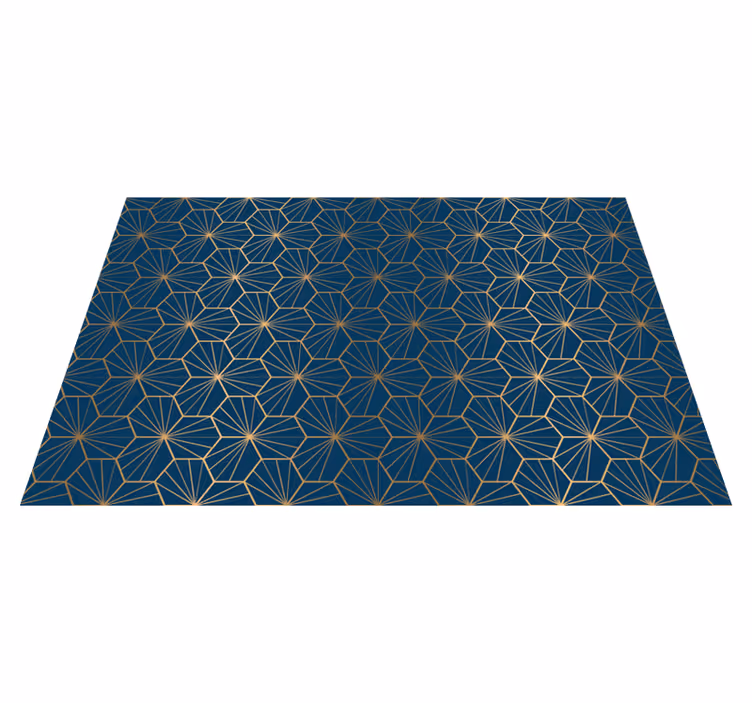 Elegant geometric pattern geometric vinyl rug - TenStickers