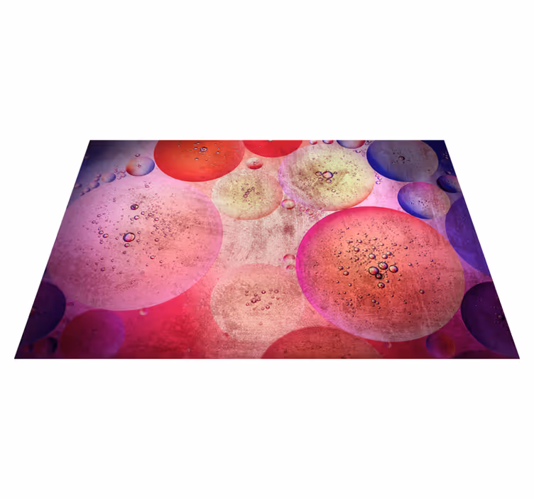 Geometric vinyl rug with modern circular shapes - TenStickers