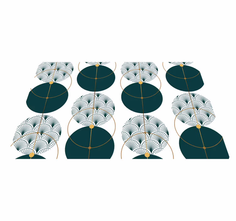 Glamour style geometric vinyl rug - TenStickers