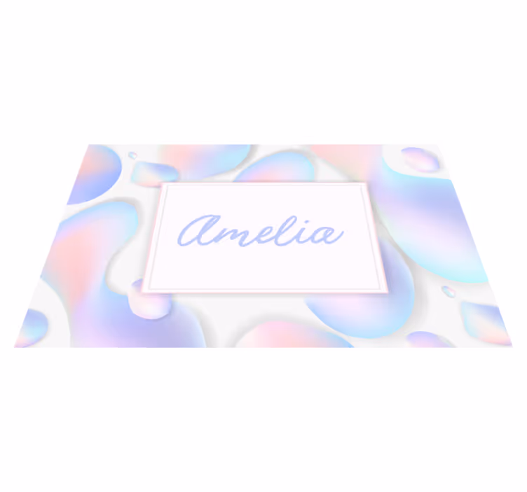 Geometric vinyl rug personalised gradient flow - TenStickers