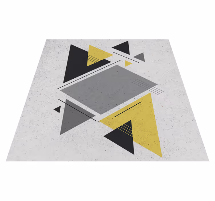 Geometric vinyl rug in nordic triangles design - TenStickers