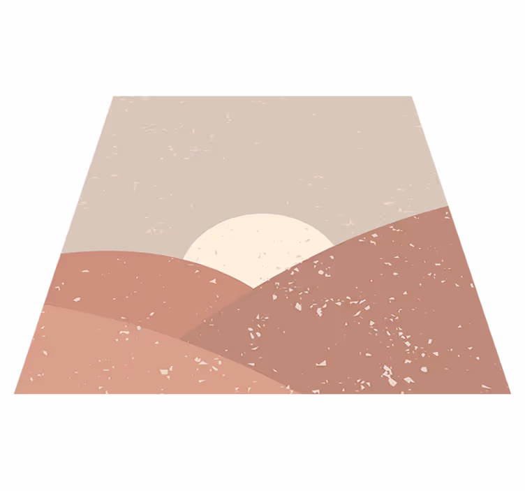 Geometric vinyl rug at dawn - TenStickers