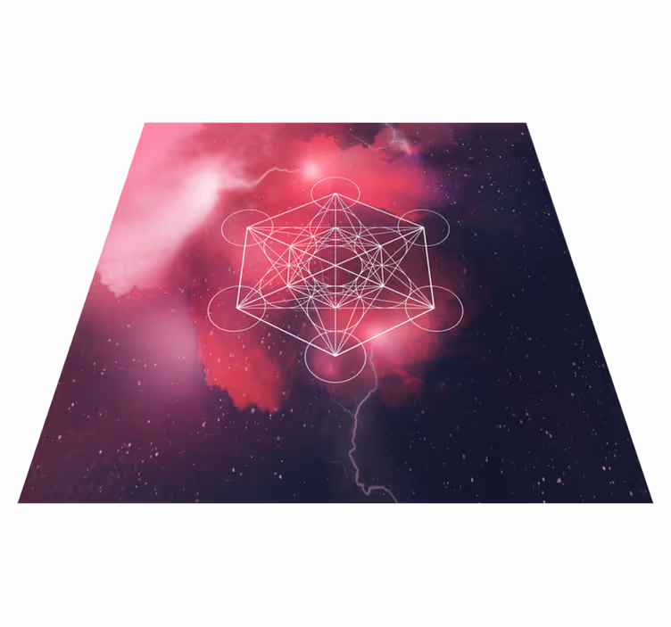 Geometric vinyl rug metatron symbol - TenStickers
