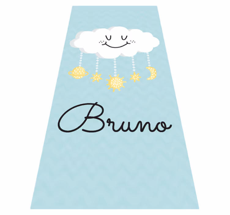 Kids vinyl rug in joyful design - TenStickers