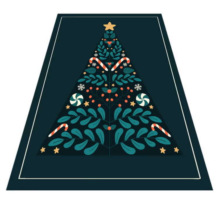 Christmas vinyl rug christmas tree mat - TenStickers