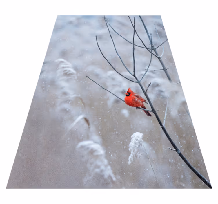 Christmas bird christmas vinyl rug - TenStickers