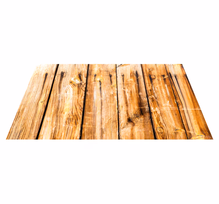 Entrance hall vinyl rug brown natural wood planks - TenStickers