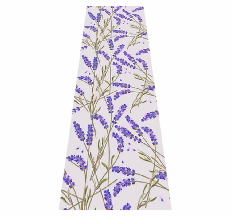 Living room vinyl rug in provencal lavender design - TenStickers