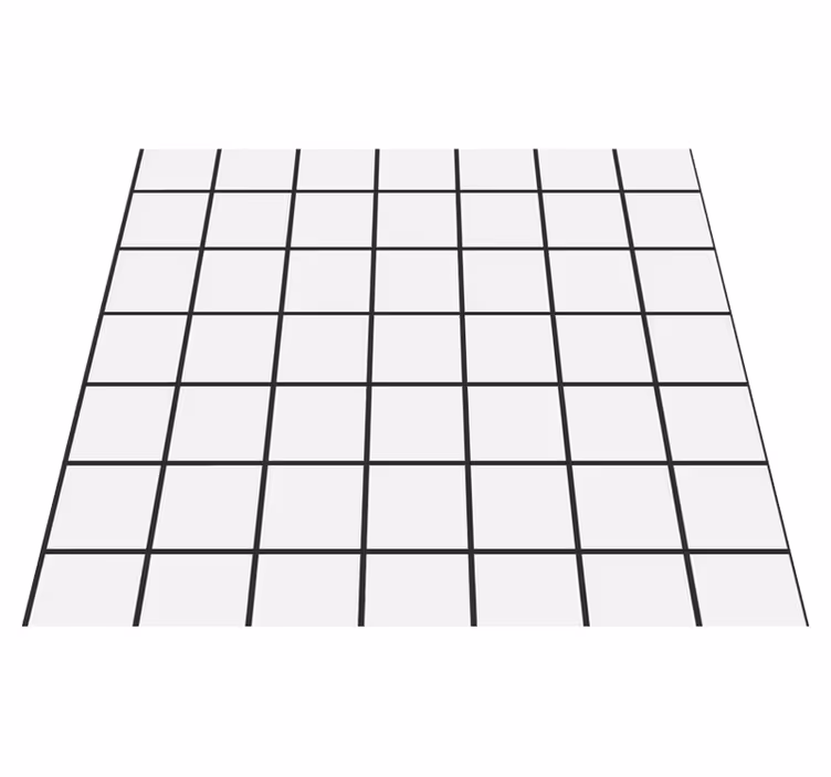 Living room vinyl rug uneven checkerboard design - TenStickers