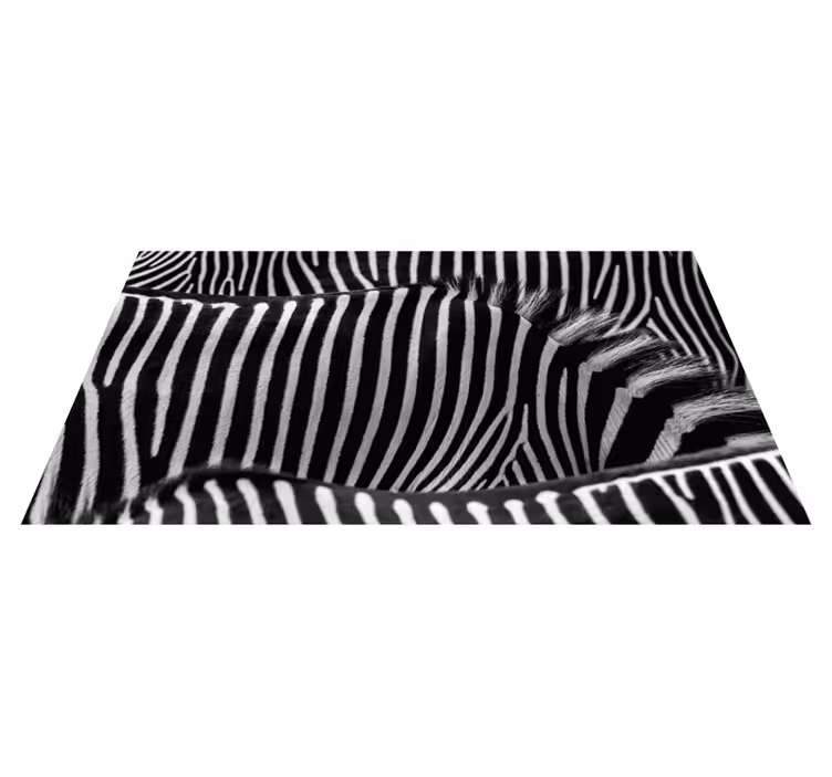 Zebra Stripe Pattern Animal Print Vinyl Carpet - TenStickers
