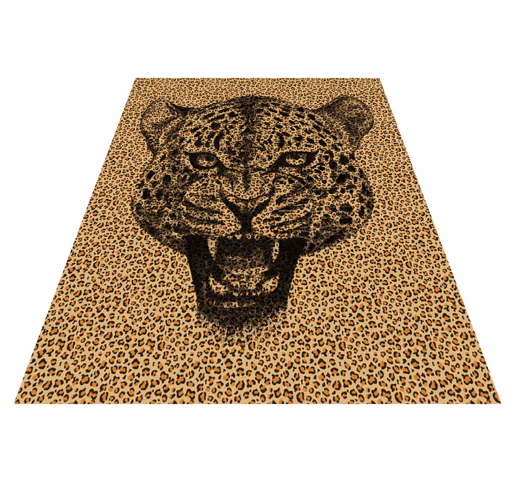 Leopard Pattern Animal Print Carpet - TenStickers