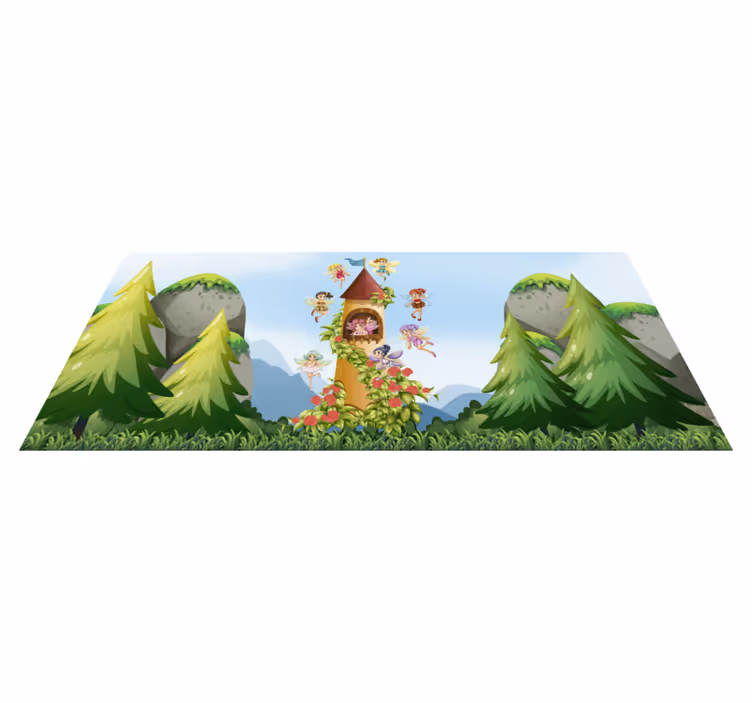 Enchanted Forest Play Area playroom carpet - TenStickers