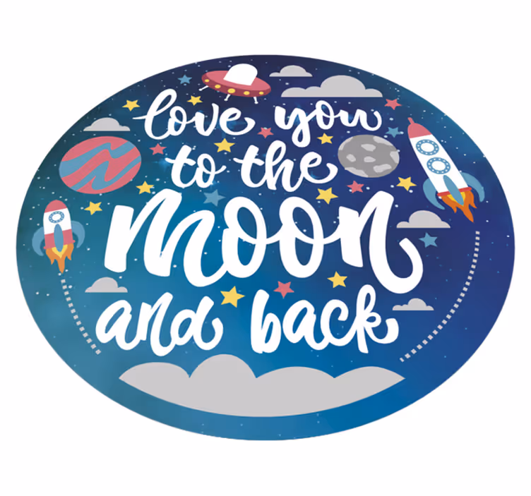 Celestial Nursery Circular Design custom rug - TenStickers