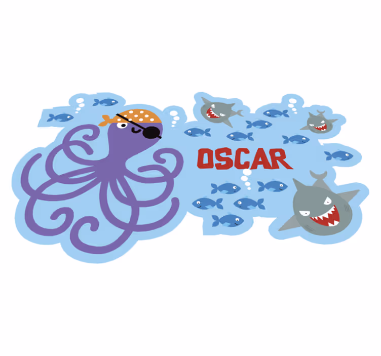 Customizable Ocean Creatures Accent customised mats - TenStickers