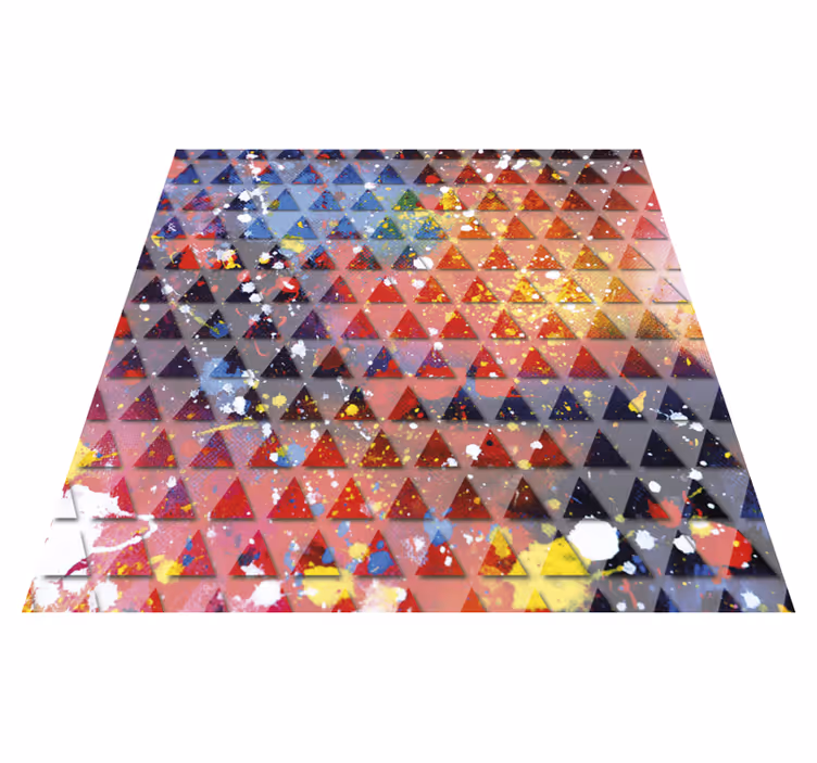 Abstract Triangular Mosaic geometric rug - TenStickers