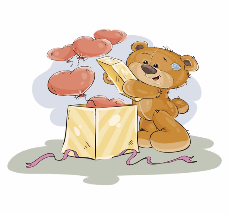Teddy Bear Celebration Kids Rug - TenStickers