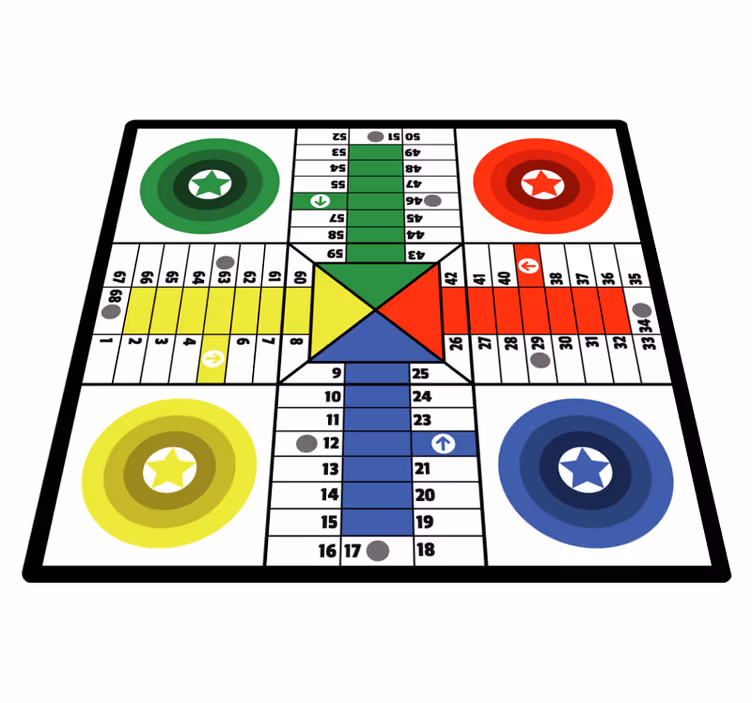Stunning Parchis board game kids vinyl rug - TenStickers