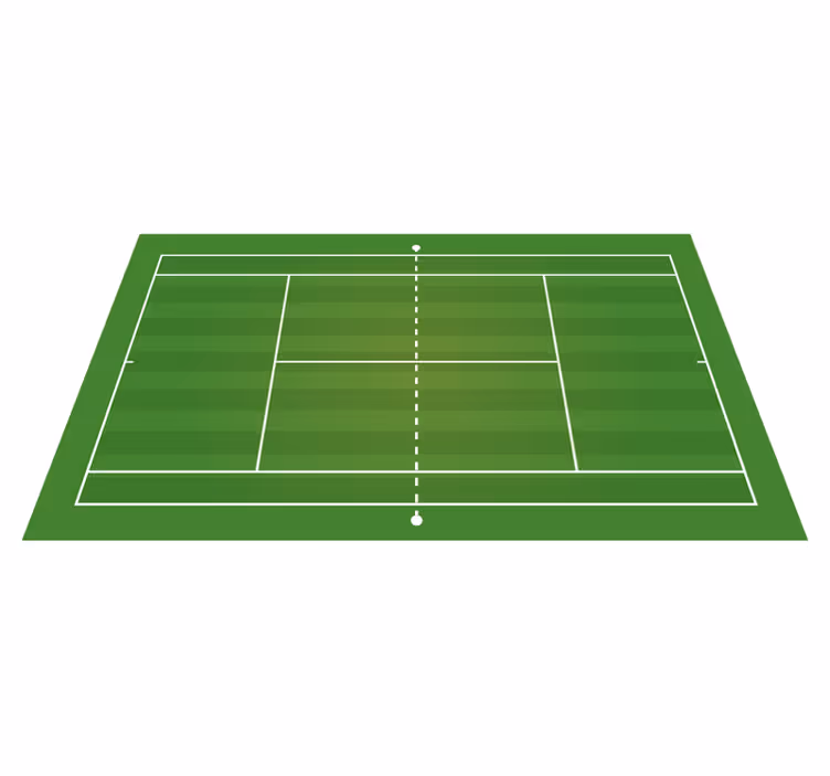 Spectacular tennis field teen vinyl rug - TenStickers
