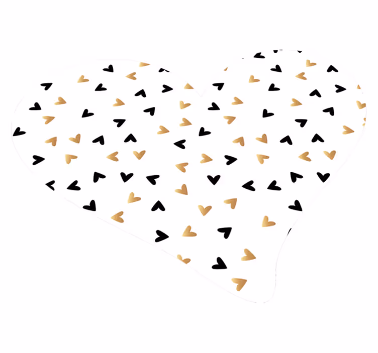 Heart Scatter Pattern geometric vinyl rug - TenStickers