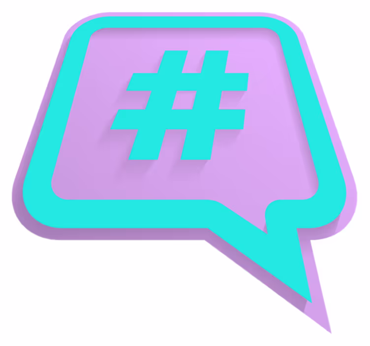Wonderful modern vinyl rug with hashtag - TenStickers