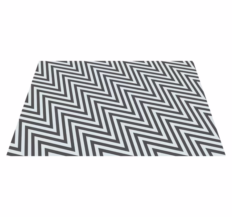 Stunning nordic style zig zag vinyl rug - TenStickers