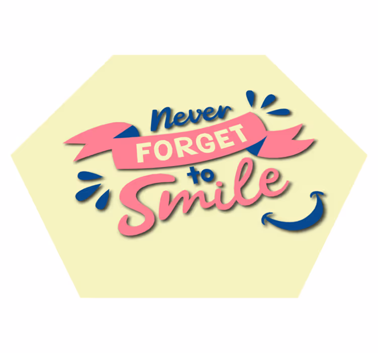 Never Forget Smile custom rug - TenStickers