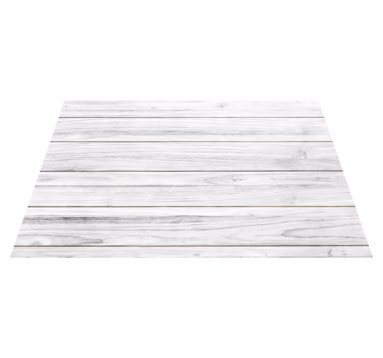 White wooden style wood effect vinyl rug - TenStickers