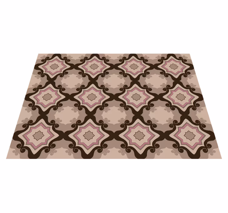Mosaic Tile Pattern living room vinyl rug - TenStickers