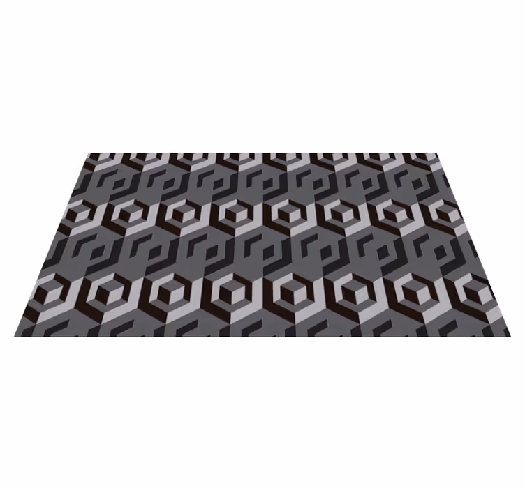 Geometric Kitchen Surface geometric vinyl rug - TenStickers