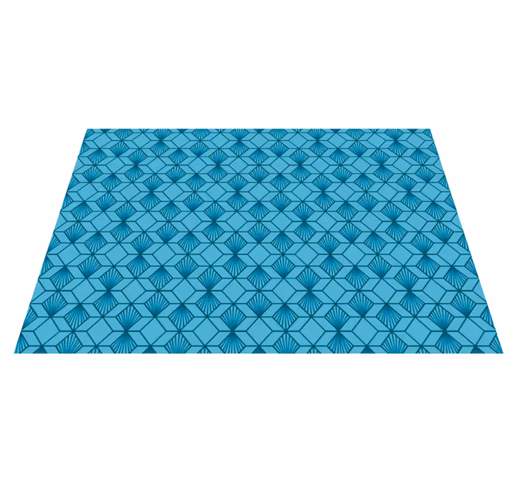 Geometric vinyl rug with geometric pattern display - TenStickers