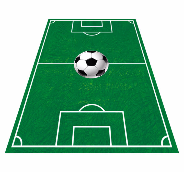 Soccer Field Graphics game kids vinyl rug - TenStickers