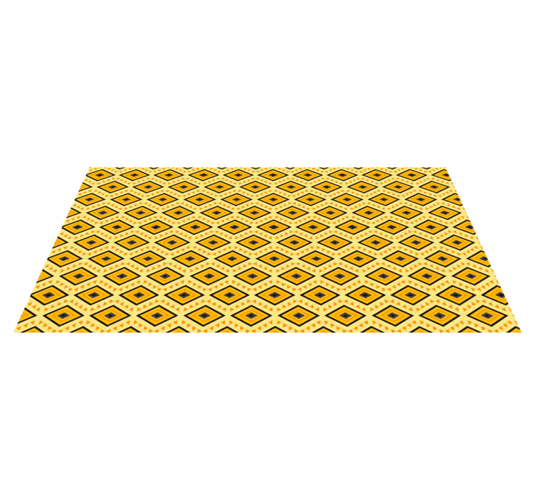 Geometric vinyl rug geometric patterned squares - TenStickers